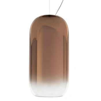 Lampa sufitowa wisząca Artemide Gople Mini z dmuchanego szkła brązowa