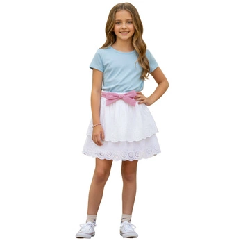 Spódnica dziewczęca Mayoral Embroidered Skirt biała