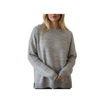 Sweter damski UnderColors of Benetton luźny krój szary z wełną r. M/L