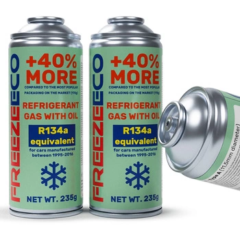 Zestaw FreezeEco 2x 2 w 1 zamiennik R134a czynnik do klimatyzacji z olejem i uszczelniaczem