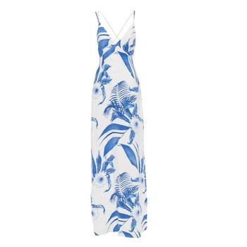 Sukienka damska Guess Marciano długa niebieska letnia