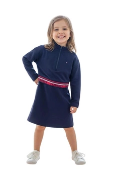 Sukienka dziewczęca Tommy Hilfiger granatowa