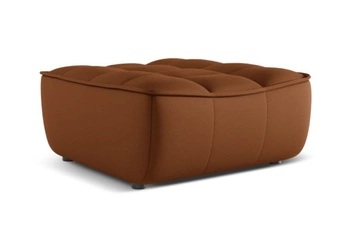 Puf skórzany Maison Heritage brązowy