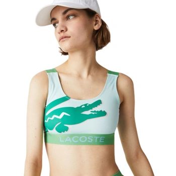 Top sportowy Lacoste Sport dopasowany zielony z wycięciem r. XS