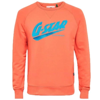 Bluza męska G-Star Raw Heavy Sherland dresowa pomarańczowa
