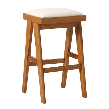 Stołek barowy Westwing Sissi z dębowego drewna hoker 75 cm