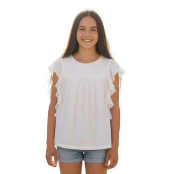 Bluzka dziewczęca MAYORAL Ivory Blouse ecru elegancka r. 157