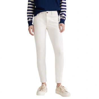 Spodnie damskie Desigual Core białe dopasowane