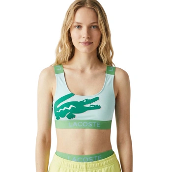 Top sportowy Lacoste Sport dopasowany zielony z wycięciem r. XS