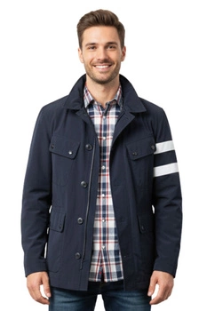 Kurtka męska Tommy Hilfiger Tailored przejściowa granatowa