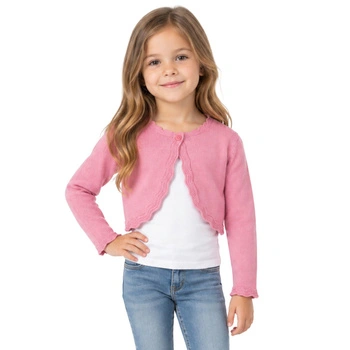 Sweter dziecięcy Mayoral bolerko różowe do sukienki r. 110