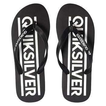 Klapki chłopięce Quiksilver Java Wordmark na basen czarne