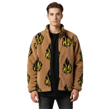 Kurtka męska HUF Flamin Zip Sherpa Fleece polarowa z nadrukiem
