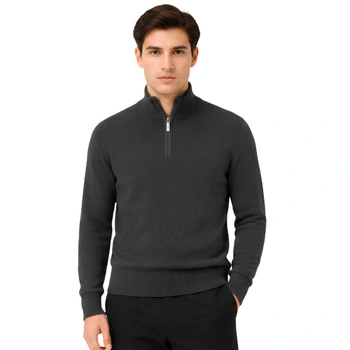 Sweter męski Gianni Feraud szary casualowy wiskoza r. S
