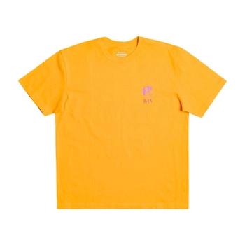 Koszulka męska RVCA Lost Island klasyczny t-shirt print żółta