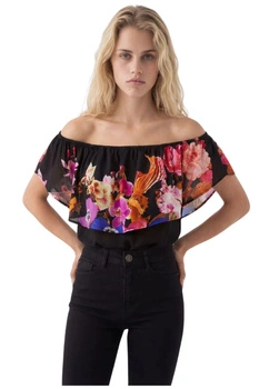 Bluzka damska Desigual x M. Christian Lacroix Flower body hiszpanka r. XL
