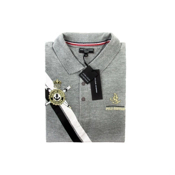 Koszulka męska Jean-Louis Scherrer polo szara bawełniana