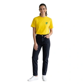 Koszulka damska Zara bawełniana żółta t-shirt r. M