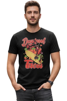 Koszulka Marvel Deadpool tacos t-shirt czarny z nadrukiem