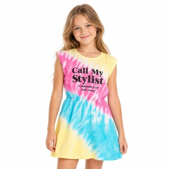 Sukienka dziewczęca Eleven Paris Estylist tie-dye na lato r. 128