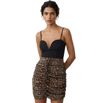 Spódnica damska Zara mini w kwiaty marszczona r. XS