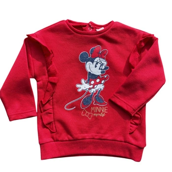 Bluza dziewczęca Disney Minnie Mouse dresowa czerwona dziecięca r. 68