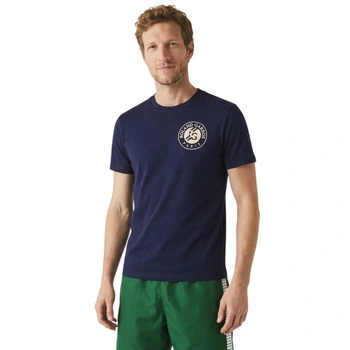 Koszulka unisex Lacoste x Roland Garros t-shirt granatowy r. XXS