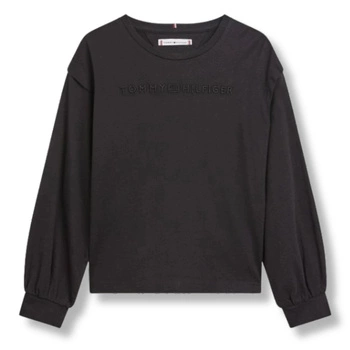 Bluza dziewczęca Tommy Hilfiger koszulka czarna