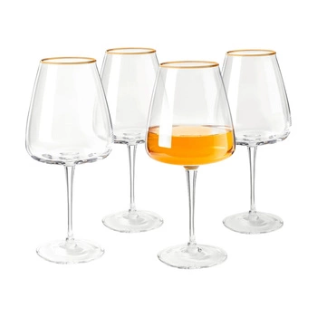 Kieliszki do wina Westwing Ellery zestaw 4 sztuk szklane kieliszek 400 ml