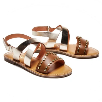 Sandały dziewczęce Pepe Jeans Mandy skórzane brązowe r. 32