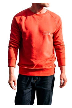 Bluza męska Faguo Explorer bawełniana pomarańczowa z nadrukiem