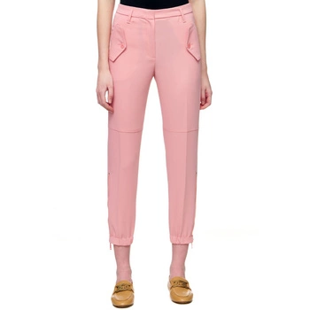 Spodnie damskie Liu Jo Relaxed Zip Eden 7/8 różowe