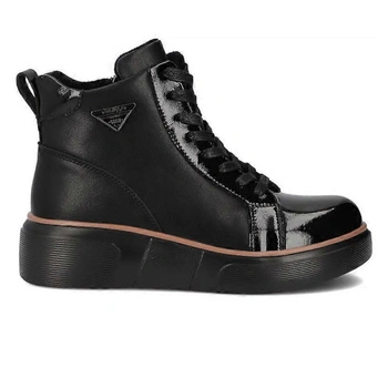 Buty damskie Filippo czarne skórzane botki ocieplane r. 36