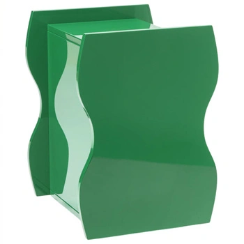 Szafka nocna Westwing z wysokim połyskiem zielona