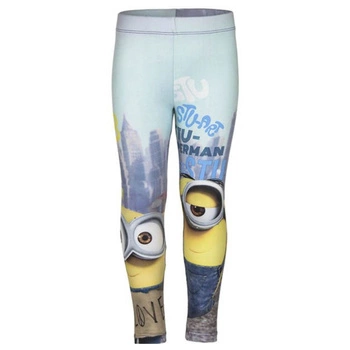 Legginsy dziewczęce Minionki niebieskie elastyczne