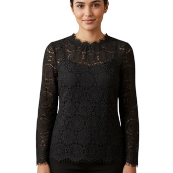 Bluzka damska Sinequanone Ch Cina czarna koronkowa z haftami