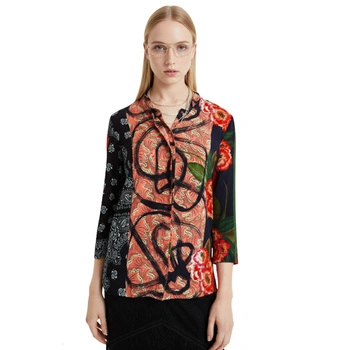 Koszula damska Desigual Jenica kolorowa z wiskozy r. XL