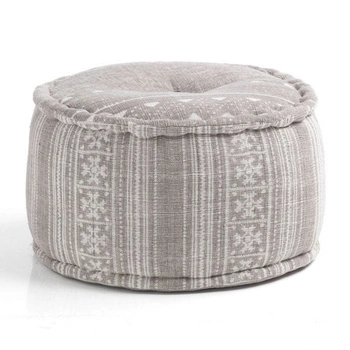 Okrągła pufa Oreste Luchetta miękka ręcznie wykonana 50 x 30 cm