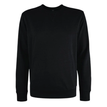 Bluza męska dresowa North Sails Round Neck gładka czarna bawełniana