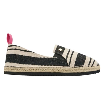 Buty damskie Flip Flop Espadrilles Striped czarno-białe espadryle