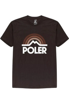 Koszulka męska Poler Mountain Rainbow bawełniana brązowy
