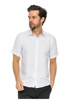 Koszula męska Giorgio di Mare biała z krótkim rękawem bawełniana