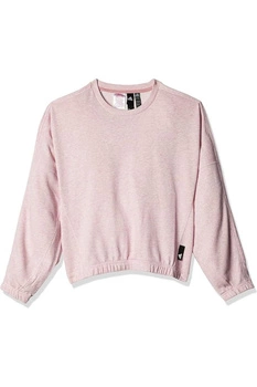 Bluza dziewczęca Adidas Lounge Crew dresowa różowa