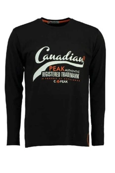 Koszulka młodzieżowa Canadian Peak Jampista czarna z długim rękawem