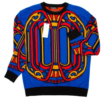 Sweter męski Custo Barcelona bawełniany klasyczny etniczny wzór r. M