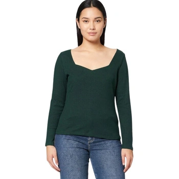 Bluzka damska Naf Naf Rib zielona prążkowana