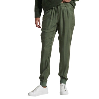 Spodnie damskie Superdry Studios Supro Woven Jogger zielony