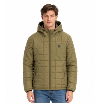 Kurtka męska Billabong Journey Puffer pikowana z kapturem zielona r. S