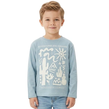 Koszulka chłopięca Zara Adventures bawełniany longsleeve r. 128