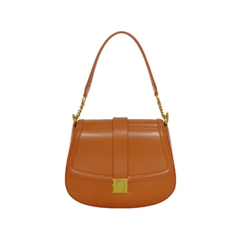 Torebka Lamarthe Bella skórzana brązowa listonoszka